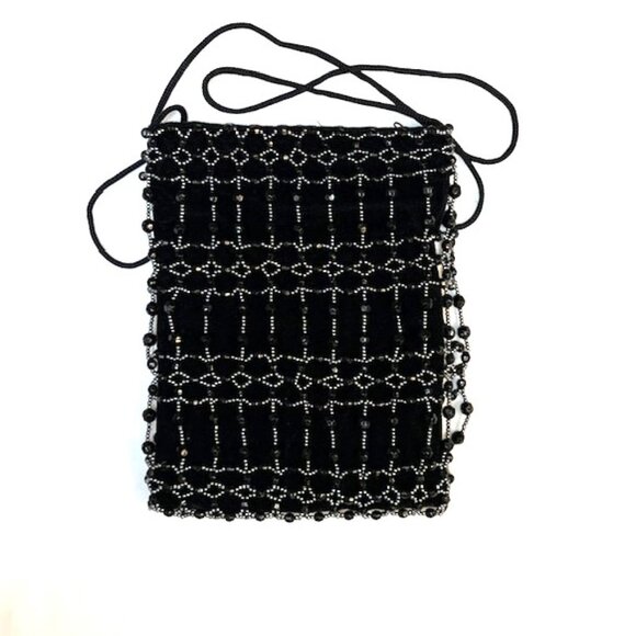 DIVINE Velvet and Beaded Evening Shoulder Bag/Pouch  EUC - Picture 3 of 11